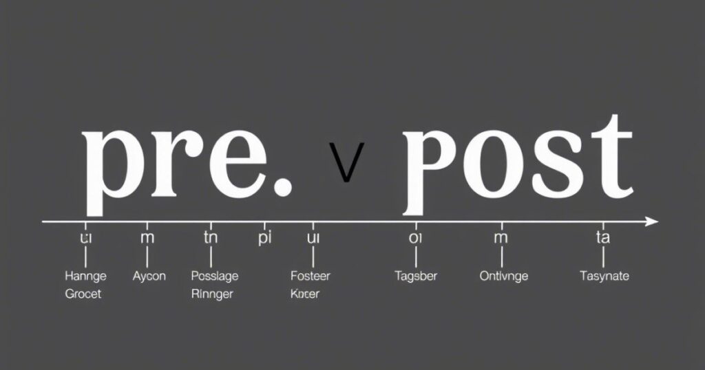 Origins of ‘Pre’ and ‘Post’