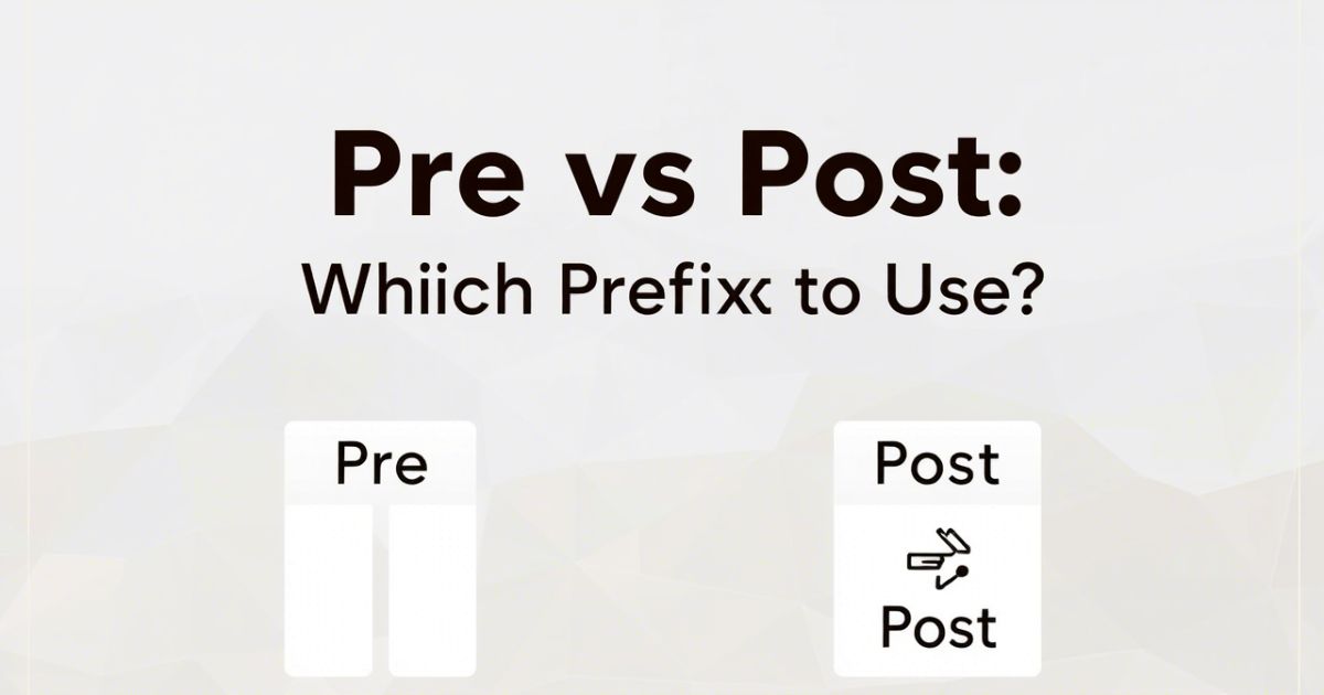 Pre vs Post