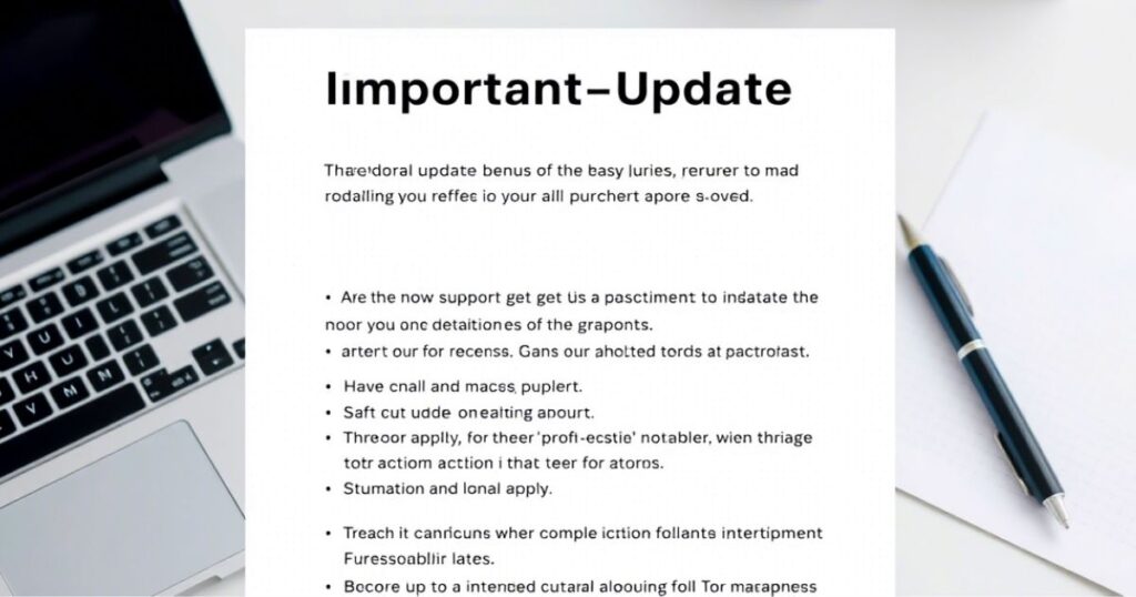 Important Update