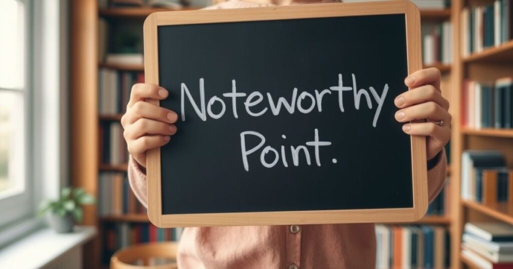 Noteworthy Point