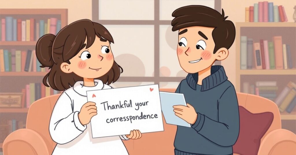 Thankful for Your Correspondence
