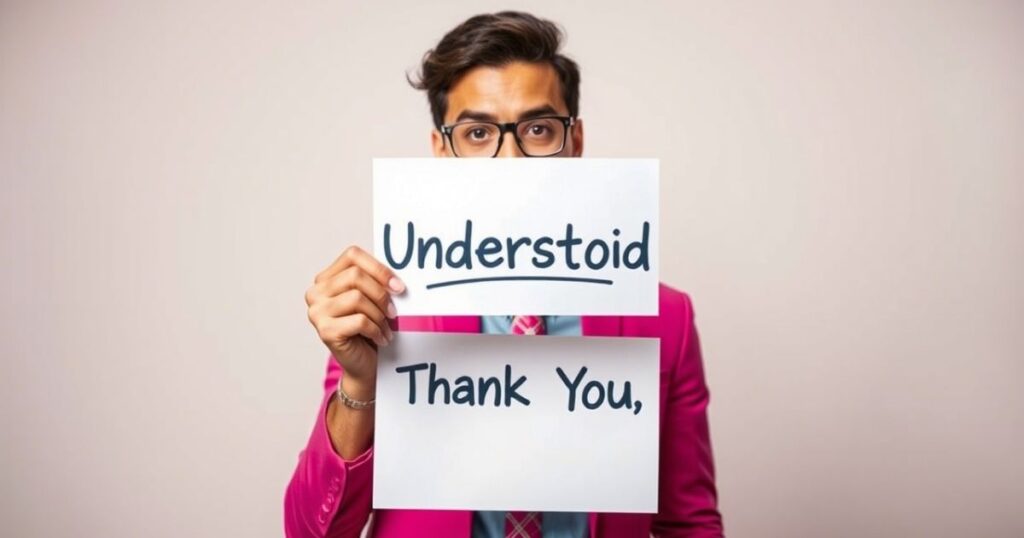 Understood, Thank You