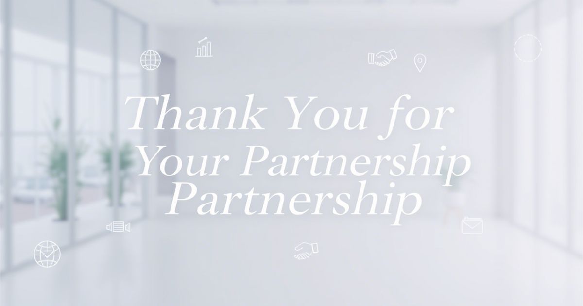 Thank You for Your Partnership