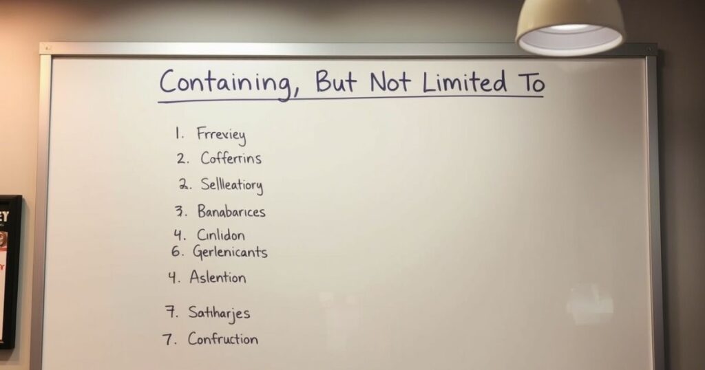 Containing, But Not Limited To